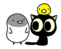 简洁可爱的小黑猫QQ表情