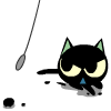 简洁可爱的小黑猫QQ表情