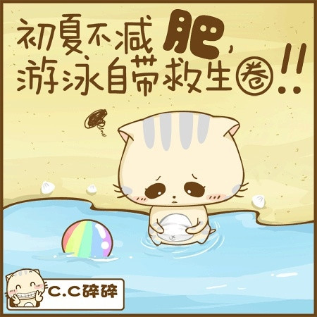 可爱的碎碎猫搞笑空间图片_初夏不减肥