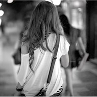 黑白女生QQ头像 想要回到起点