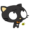 可爱搞笑的小黑猫QQ表情