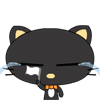 可爱搞笑的小黑猫QQ表情