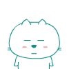 简单可爱的笨笨猫QQ表情
