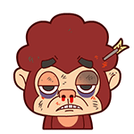 疲倦猴微信表情包 动漫可爱疲倦猴表情