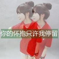 2022甜蜜微信情侣头像一左一右 你的怀抱只许我停留