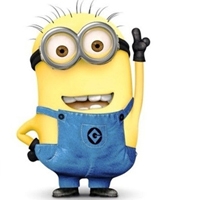 看到小黄人就开心.