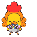 卡通毛毛鸡表情包 萌萌哒的毛毛鸡个性标签