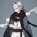 抽烟的男生简单手绘头像 当雨水敲击着地面