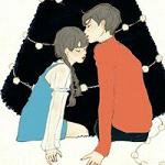 手绘情侣一对唯美简单头像经典版 用来怀念的是记忆