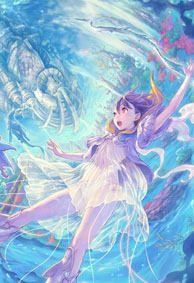 卡通少女系深海微信皮肤设计 情深是海抵不过岁月蹉跎