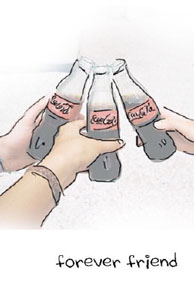 卡通手绘友谊个性微信皮肤大全 有一种友谊叫做陪我去小卖部