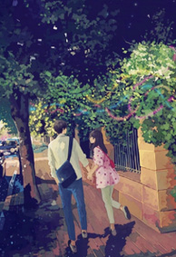 唯美微信个性情侣皮肤卡通2022 你笑的时候像月牙里装满了星星