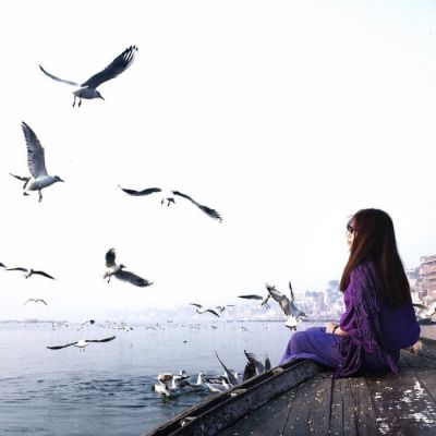 好看的小清新长发女生背影头像 我想给你讲一辈子的情话