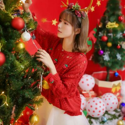 圣诞节女生yy头像可爱好看 你知道我至今单身是为了你吗