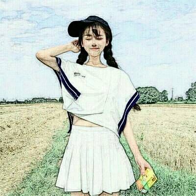 唯美手绘头像图片女生可爱 等失望攒够就离开