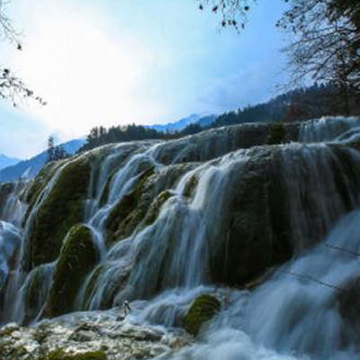 九寨沟蓝色冰瀑图片高清 九寨沟蓝色冰瀑真实风景图片