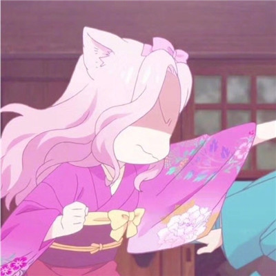 卡通情侣头像一男一女二次元 猪圈空荡荡而你在人间