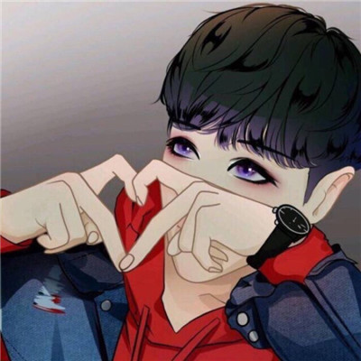 个性手绘情侣头像一男一女2022 熬夜的瘾和遥远的你