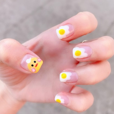 黄色系美甲图片大全 2022夏季最新款黄色系美甲