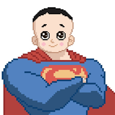 2023像素版超人动漫头像合集 别难过了美好的事物还有很多很多