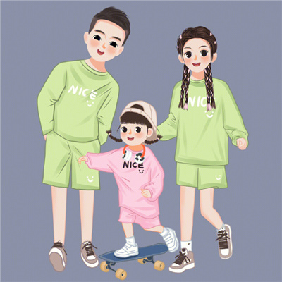 2023亲子卡通头像一人一张幸福合集 岁月静好有你们生活有了期待