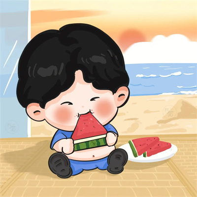 夏季专用吃瓜动漫情头 2023夏日清新感情头