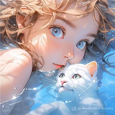 水下女孩治愈动漫女头 前途与玫瑰来日与方长