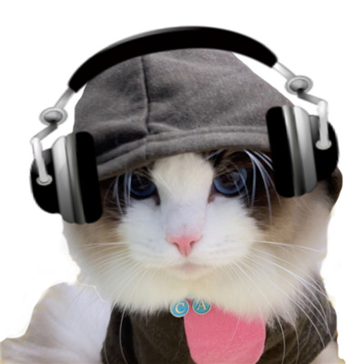 戴上耳机与世隔绝的猫狗头像 很喜欢熊二说的一句话俺饿啦