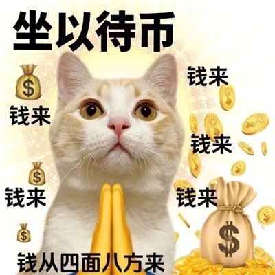 发财猫猫爱财表情包 钱辈拜托了我真的很需要你